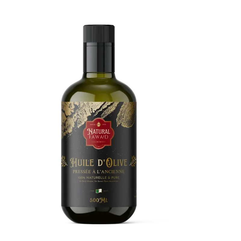 Bouteille d'huile d'olive de Kabylie Natural Fawaid, 500 ml