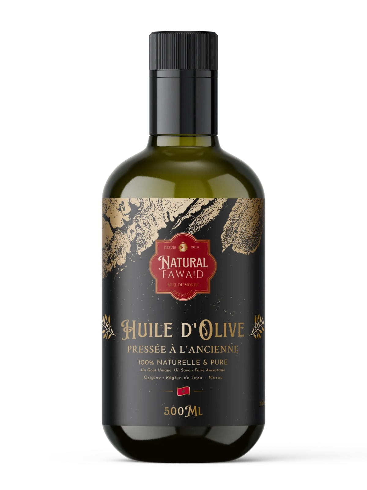 Huile d'olive artisanale Natural Fawaid — région de Taza, Maroc