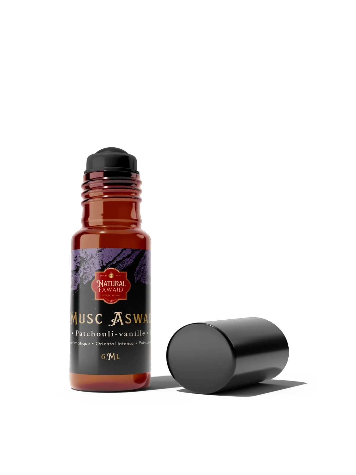 Musc Aswad — huile de parfum sans alcool roll-on 6ml Natural Fawaid