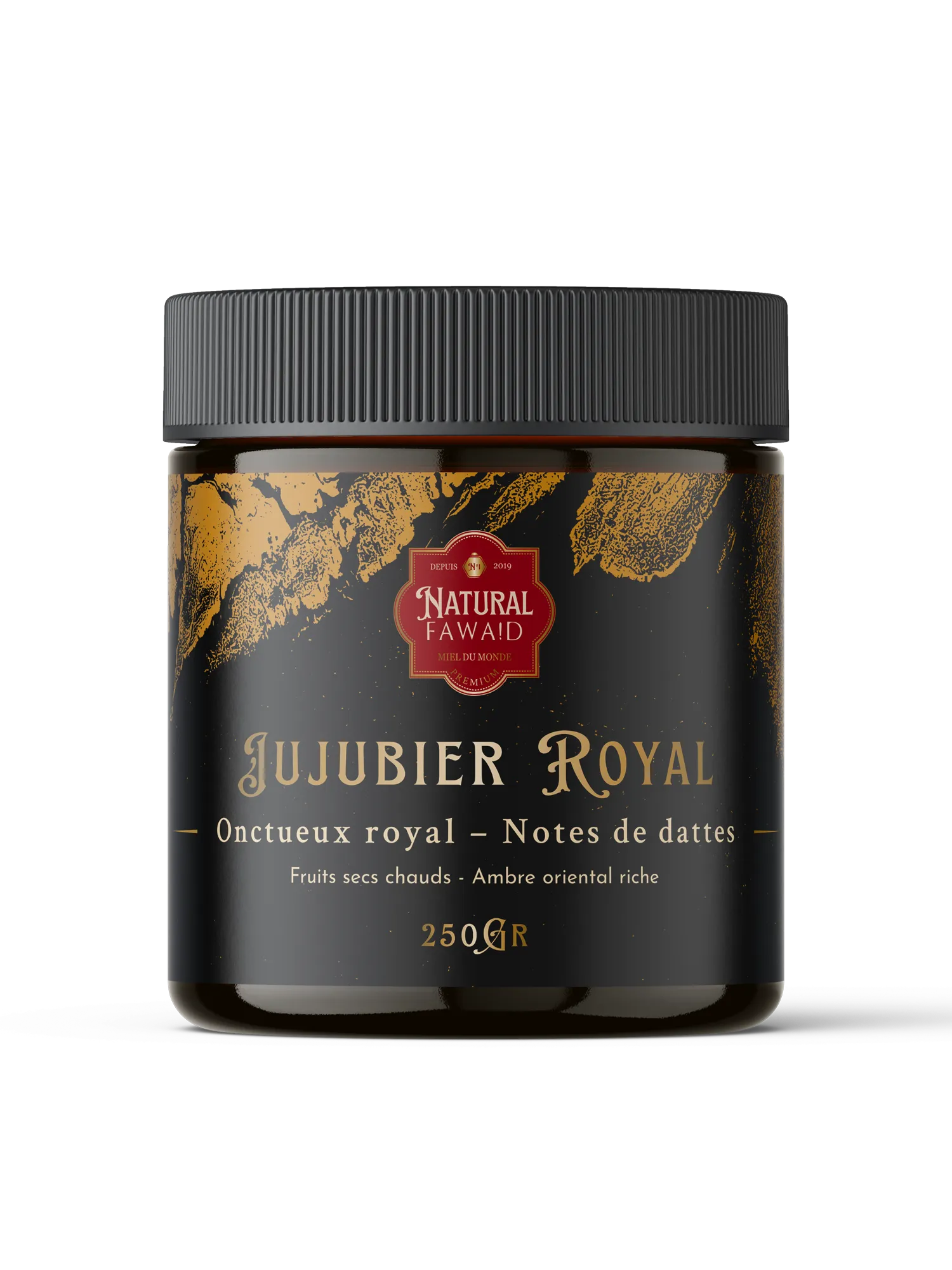 Pot de miel de Manuka de Nouvelle-Zélande 1200+ EGO 25+, présenté en bocal premium, pot en vert ambré anti UV.