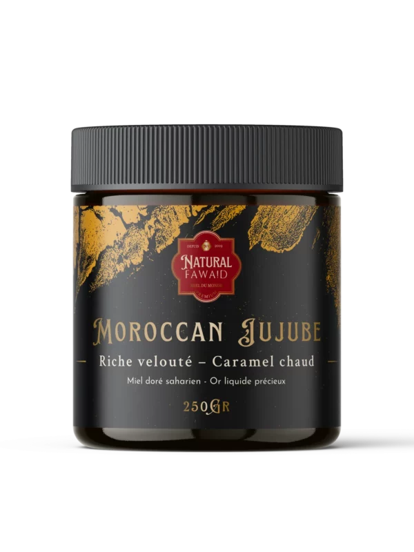 Miel de Jujubier du Maroc – Natural Fawaid Pot de miel de jujubier (sidr) marocain, texture onctueuse et couleur ambrée