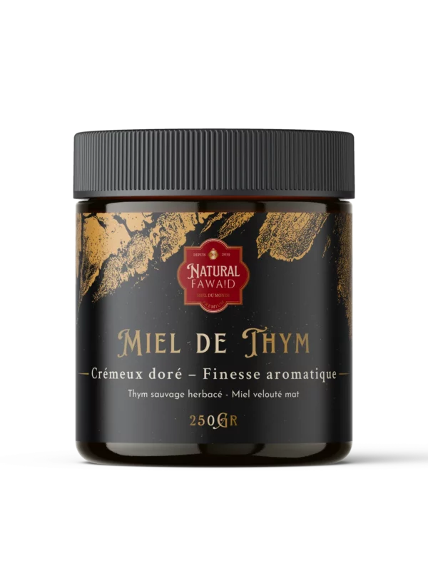 Miel de Thym de Nouvelle-Zélande – Pot artisanal 250g ot de miel de thym de Nouvelle-Zélande pur et naturel, récolté à froid