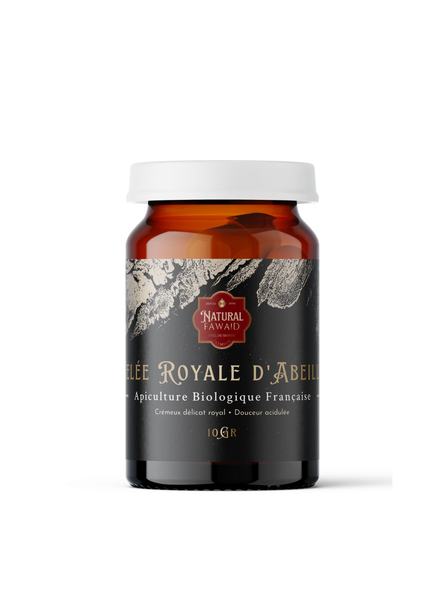 Gelée royale bio française fraîche – Natural Fawaid pot en verre ambré