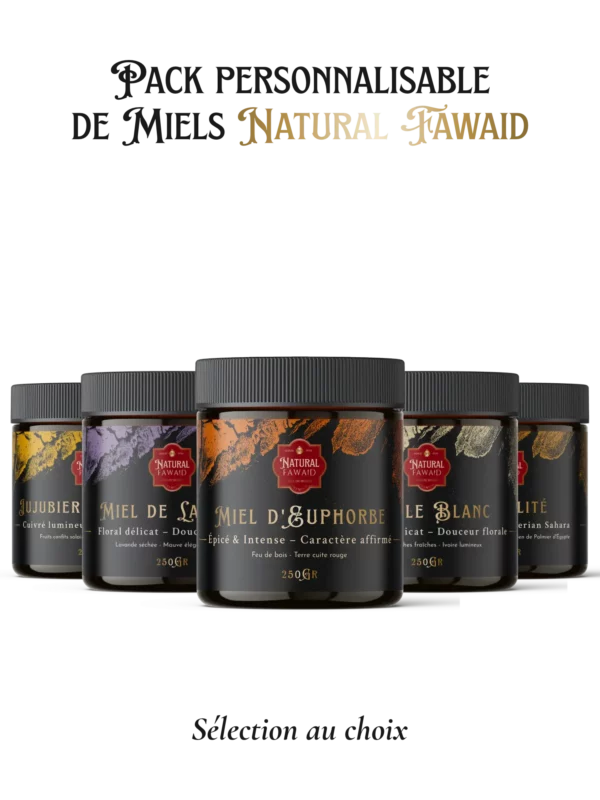 Pack personnalisable de miels Natural Fawaid Assortiment de pots de miels Natural Fawaid à sélectionner librement