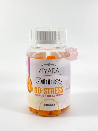 Flacon de 60 gummies No-Stress Ziyada sur fond ivoire